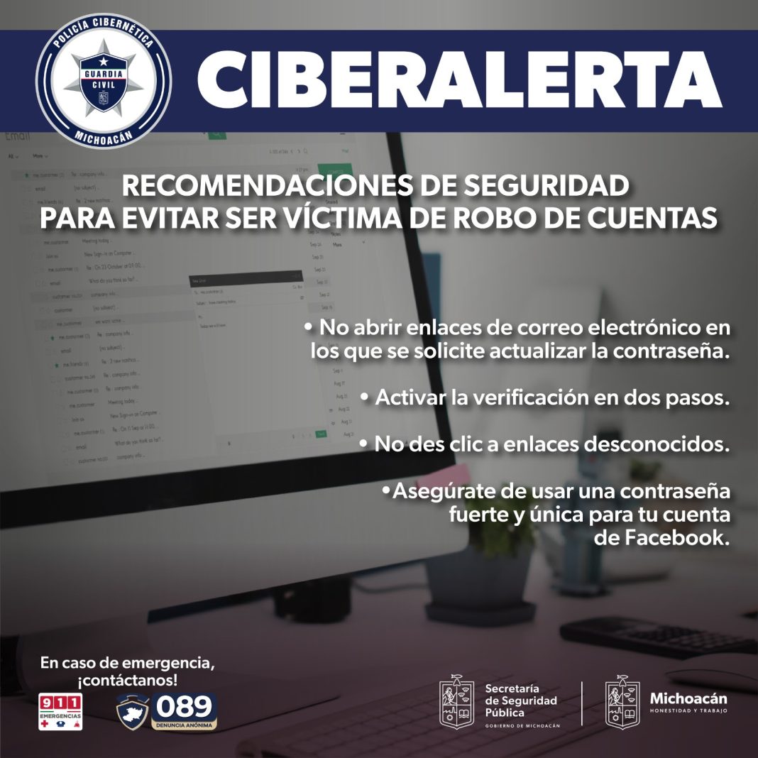 MICHOACÁN SSP advierte incremento de actividad fraudulenta en redes sociales