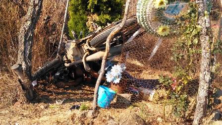 Joven motociclista pierde 1206