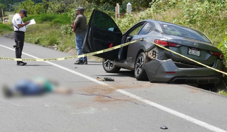 Muere motociclista tras aparatoso accidente, en la carretera Jacona–Los Reyes