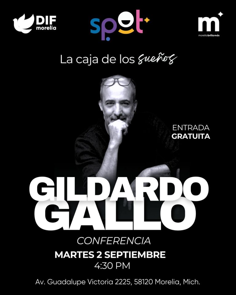 DIF Morelia invita a conferencia gratuita del artista visual Gildardo Gallo en el Centro Spot