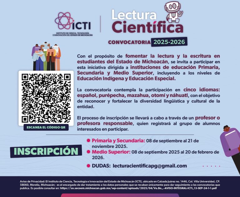 Impulsa ICTI lectura científica con programa dirigido a estudiantes de todos los niveles