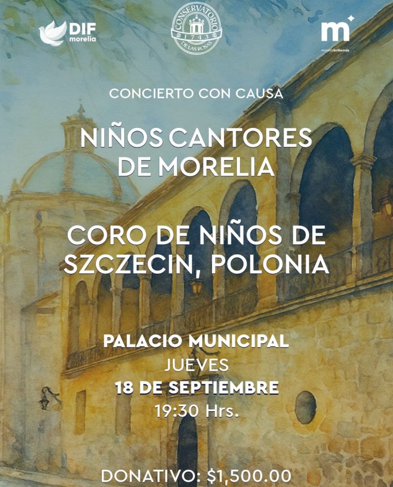 Niños Cantores de Morelia y Coro de Niños de Polonia ofrecerán concierto con causa