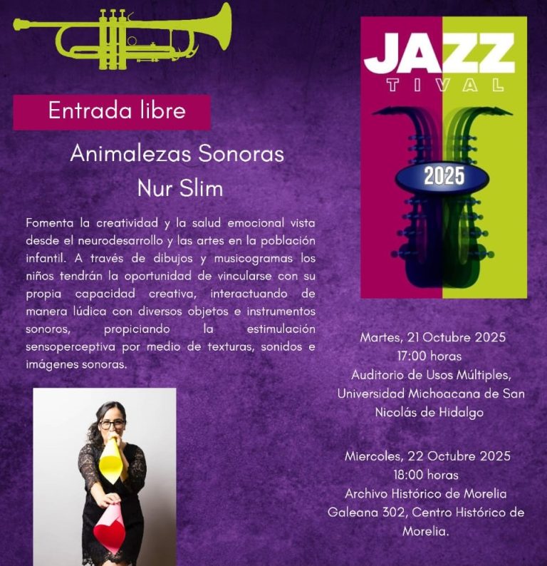 Con actividades para niños, continúa el JAZZtival Michoacán 2025