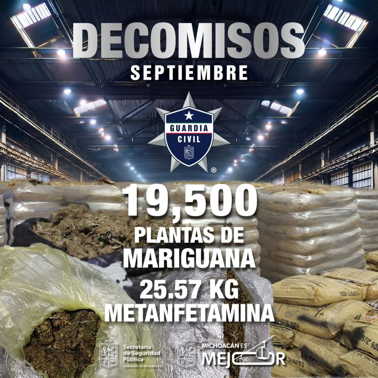 Decomisan en septiembre 44 armas, 44 explosivos y más de 4 mil municiones