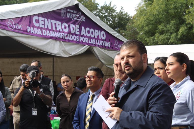 Habilitan DIF Michoacán como centro de acopio para recolectar víveres en apoyo a los estados afectados por las lluvias