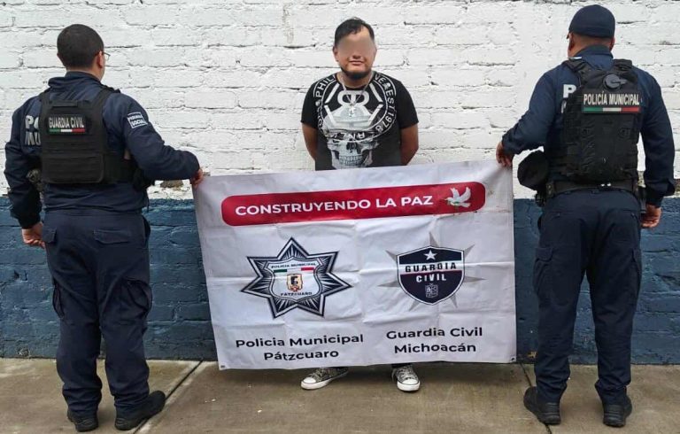 Policías detienen en Pátzcuaro a un automovilista en posesión de droga