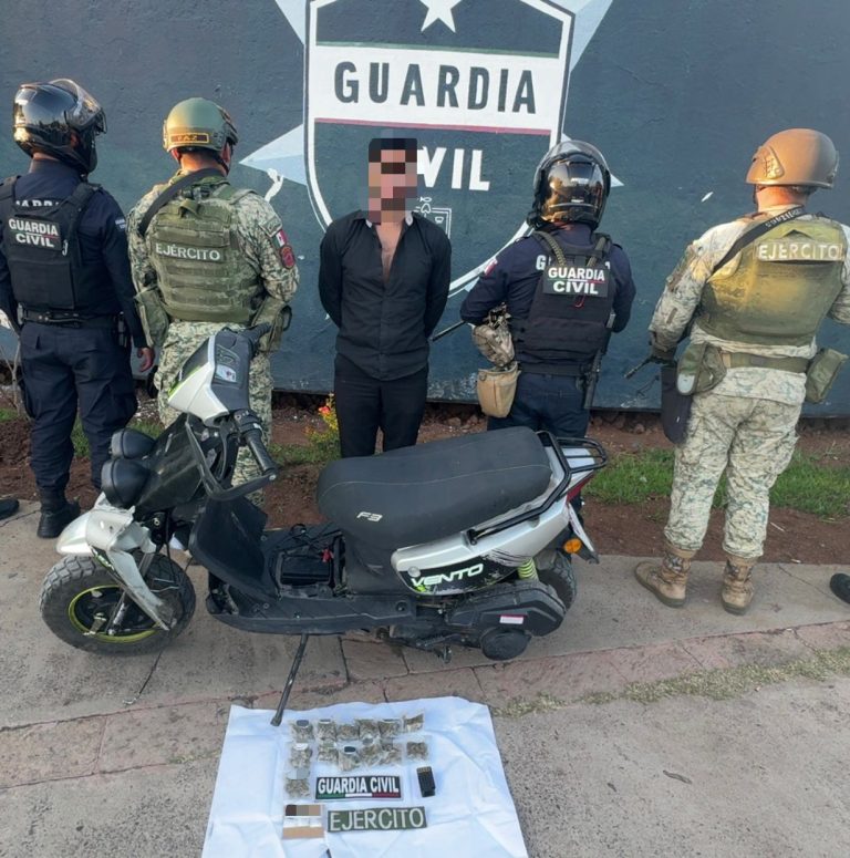 Detenido presunto narcomenudista al oriente de Morelia