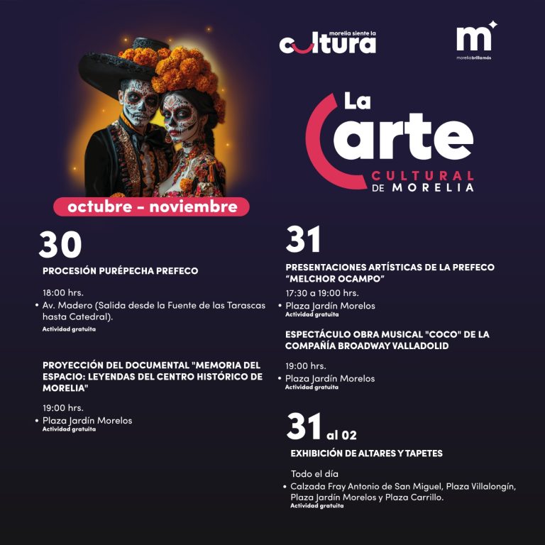 Todo listo para el programa artístico y cultural de Día de Muertos: SeCultura