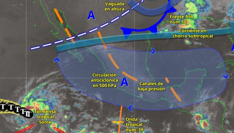 Onda tropical 39 se desplazará al sur de las costas de Michoacán