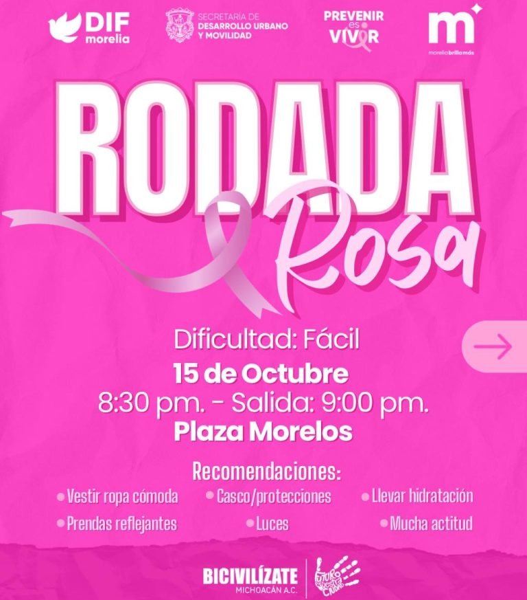 Invitan a Rodada Rosa en concientización del cáncer de mama