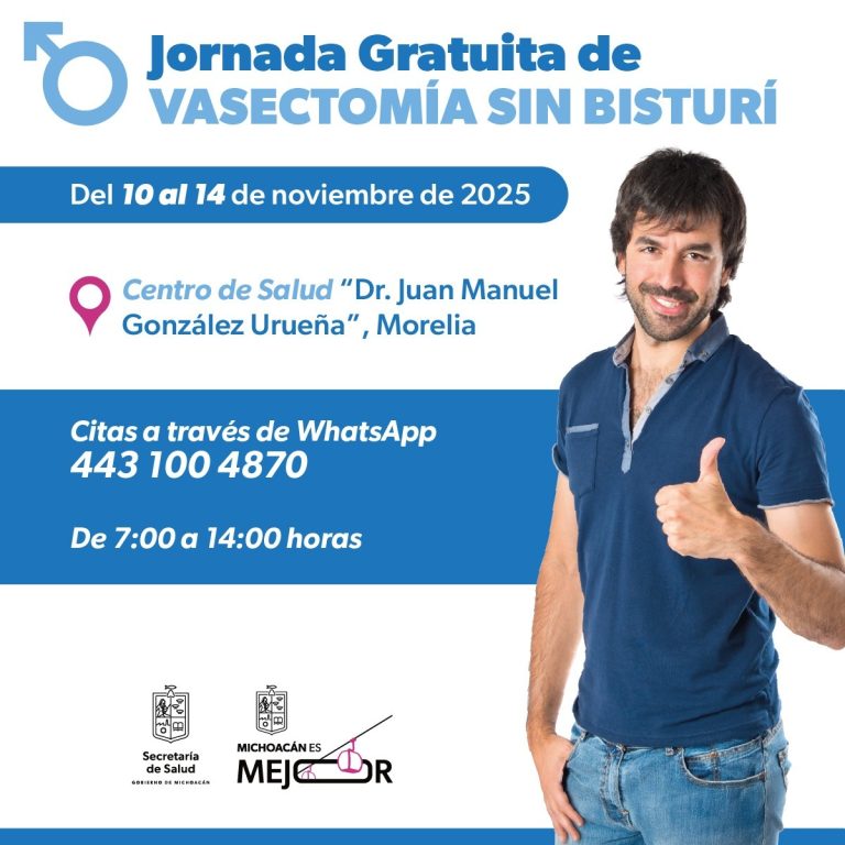 SSM realizará vasectomías sin bisturí gratuitas en Morelia