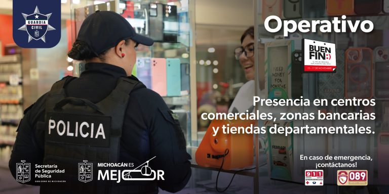 Despliega SSP operativo de vigilancia por el Buen Fin