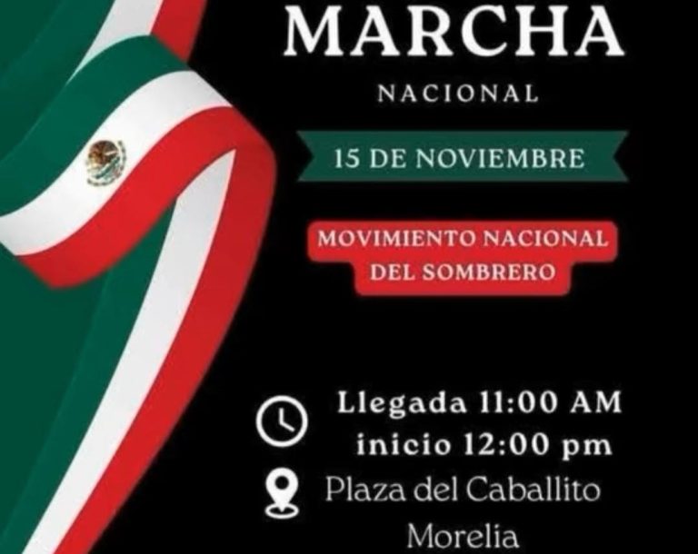 Crece número de ciudades para mega marcha del 15 de noviembre «México se Levanta», en exigencia de paz y justicia