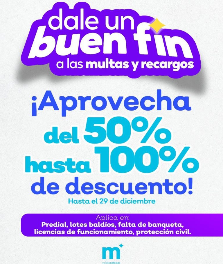 Anuncia Gobierno de Morelia descuentos por el Buen Fin 2025