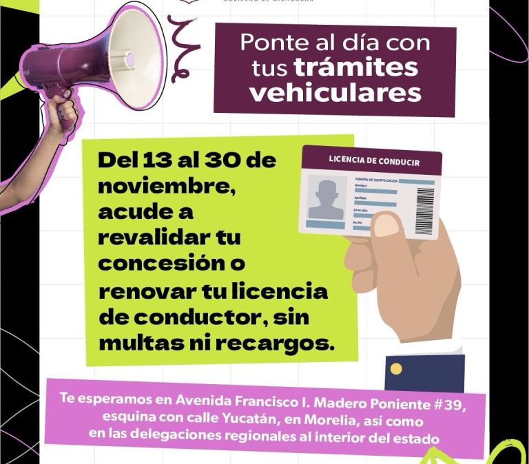 Del 13 al 30 de noviembre se condonarán multas y recargos a conductores y concesionarios de transporte público